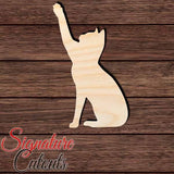 Cat 024 Shape Cutout in Wood for Crafting, Home & Room Décor, and other DIY projects - Many Sizes Available