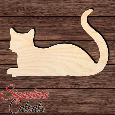 Cat 026 Shape Cutout in Wood for Crafting, Home & Room Décor, and other DIY projects - Many Sizes Available Craft Shapes & Bases Signature Cutouts 