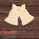 Christmas Bells 001 Shape Cutout in Wood for Crafting, Home & Room Décor, and other DIY projects - Many Sizes Available