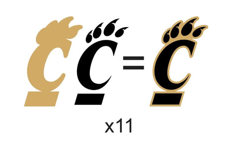 Cincinnati Bearcats (Layerable) Shape Cutout in Wood Craft Shapes & Bases Signature Cutouts 