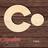 Colorado State Emblem - 2 pieces Shape Cutout in Wood Craft Shapes & Bases Signature Cutouts 