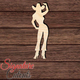 Cowgirl 003 Shape Cutout in Wood for Crafting, Home & Room Décor, and other DIY projects - Many Sizes Available