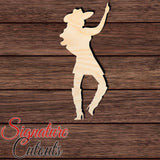 Cowgirl 004 Shape Cutout in Wood Craft Shapes & Bases Signature Cutouts 