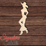 Cowgirl 005 Shape Cutout in Wood for Crafting, Home & Room Décor, and other DIY projects - Many Sizes Available