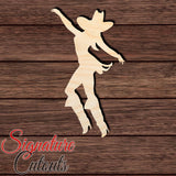 Cowgirl 007 Shape Cutout in Wood Craft Shapes & Bases Signature Cutouts 