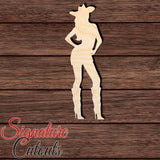 Cowgirl 008 Shape Cutout in Wood for Crafting, Home & Room Décor, and other DIY projects - Many Sizes Available