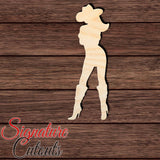 Cowgirl 009 Shape Cutout in Wood for Crafting, Home & Room Décor, and other DIY projects - Many Sizes Available