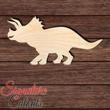 Dinosaur 039 - Triceratops Shape Cutout in Wood Craft Shapes & Bases Signature Cutouts 