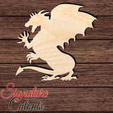 Dragon 005 Shape Cutout in Wood for Crafting, Home & Room Décor, and other DIY projects - Many Sizes Available