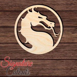 Dragon 006 Shape Cutout in Wood Craft Shapes & Bases Signature Cutouts 