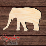 Elephant 010 Shape Cutout in Wood