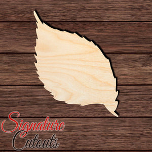 Elm Leaf 001 Shape Cutout in Wood Craft Shapes & Bases Signature Cutouts 