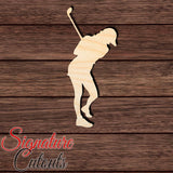 Female Golfer 002 Shape Cutout in Wood Craft Shapes & Bases Signature Cutouts 