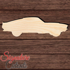 Ford Mustang 001 Unfinished Shape Cutout in Wood Craft Shapes & Bases Signature Cutouts 