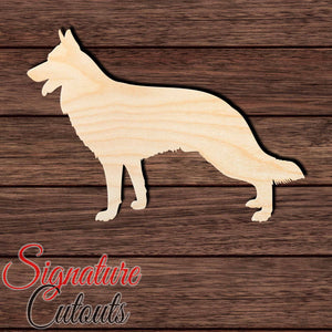 German Shepherd 001 Shape Cutout in Wood Craft Shapes & Bases Signature Cutouts 