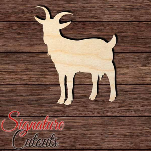 Goat 003 Shape Cutout in Wood Craft Shapes & Bases Signature Cutouts 
