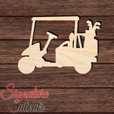 Golf Cart 001 Shape Cutout in Wood Craft Shapes & Bases Signature Cutouts 