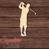 Golfer 001 Shape Cutout in Wood for Crafting, Home & Room Décor, and other DIY projects - Many Sizes Available