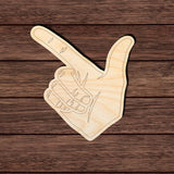 Guns Up TT Wood Shape Cutout Craft Shapes & Bases Signature Cutouts 