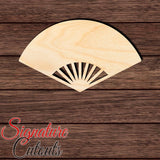 Hand Fan 001 Shape Cutout in Wood