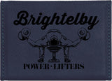 Hard Business Card Holder, Laserable Leatherette, Laser Engraved Business Card Holder Signature Laser Engraving Blue/Black 