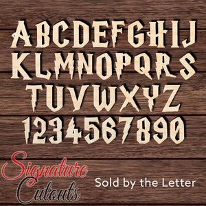 Harry P. Font Letter Shape Cutout - Sold by the Letter • Measured by Height Craft Shapes & Bases Signature Cutouts 