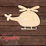 Helicopter 005 Shape Cutout in Wood Craft Shapes & Bases Signature Cutouts 