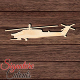 Helicopter 006 Shape Cutout in Wood for Crafting, Home & Room Décor, and other DIY projects - Many Sizes Available