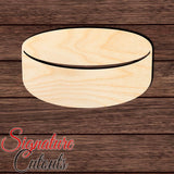 Hockey Puck 002 Shape Cutout in Wood for Crafting, Home & Room Décor, and other DIY projects - Many Sizes Available