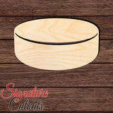 Hockey Puck 002 Shape Cutout in Wood Craft Shapes & Bases Signature Cutouts 