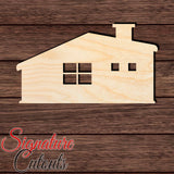 House 008 Shape Cutout in Wood Craft Shapes & Bases Signature Cutouts 
