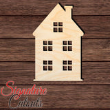 House 009 Shape Cutout in Wood Craft Shapes & Bases Signature Cutouts 