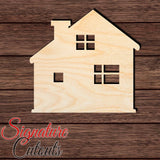 House 010 Shape Cutout in Wood Craft Shapes & Bases Signature Cutouts 
