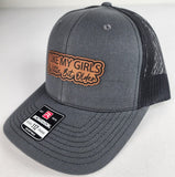 "I Like My Girls a Little Bit Older" – Engraved Leather Patch Hat Signature Custom Works 