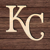 Kansas Baseball 001 Shape Cutout in Wood