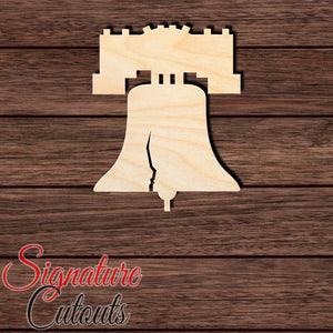 Liberty Bell Shape Cutout in Wood Craft Shapes & Bases Signature Cutouts 