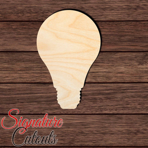 Light Bulb 001 Shape Cutout in Wood Craft Shapes & Bases Signature Cutouts 