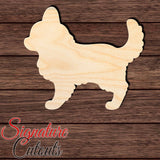 Long Haired Chihuahua 005 Shape Cutout in Wood Craft Shapes & Bases Signature Cutouts 
