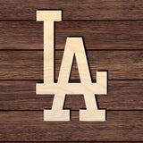 Los Angeles Baseball 001 Shape Cutout in Wood Craft Shapes & Bases Signature Cutouts 