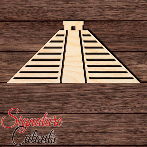 Mexico Pyramid 001 Shape Cutout in Wood Craft Shapes & Bases Signature Cutouts 