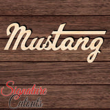 Mustang 003 Unfinished Shape Cutout in Wood