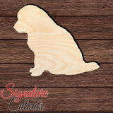 Newfoundland Puppy 001 Shape Cutout in Wood Craft Shapes & Bases Signature Cutouts 