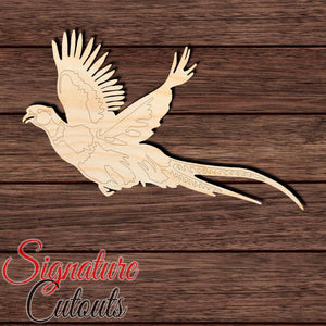 Pheasant 003 Paint by Line Shape Cutout in Wood Craft Shapes & Bases Signature Cutouts 