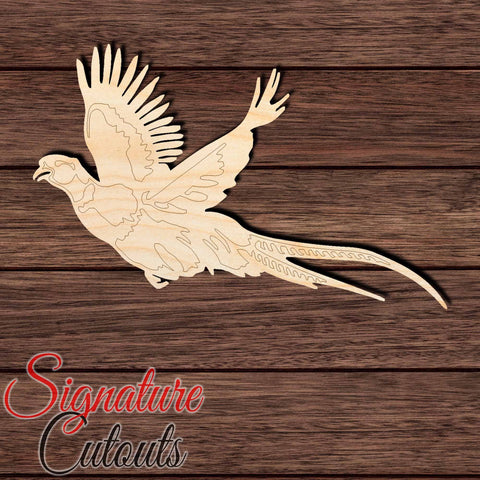 Pheasant 003 Paint by Line Shape Cutout in Wood Craft Shapes & Bases Signature Cutouts 