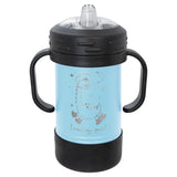 Polar Camel 10 oz. Stainless Steel Sippy Cups Signature Cutouts Light Blue 