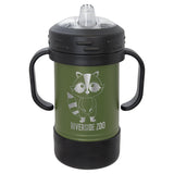 Polar Camel 10 oz. Stainless Steel Sippy Cups Signature Cutouts Olive Green 