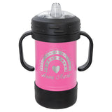 Polar Camel 10 oz. Stainless Steel Sippy Cups Signature Cutouts Pink 