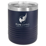 Polar Camel 10 oz. Stainless Steel Travel Mugs Signature Cutouts Navy Blue 