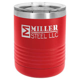 Polar Camel 10 oz. Stainless Steel Travel Mugs Signature Cutouts Red 