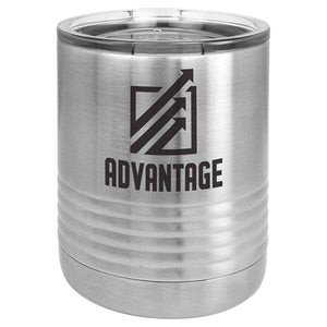 Polar Camel 10 oz. Stainless Steel Travel Mugs Signature Cutouts Stainless 